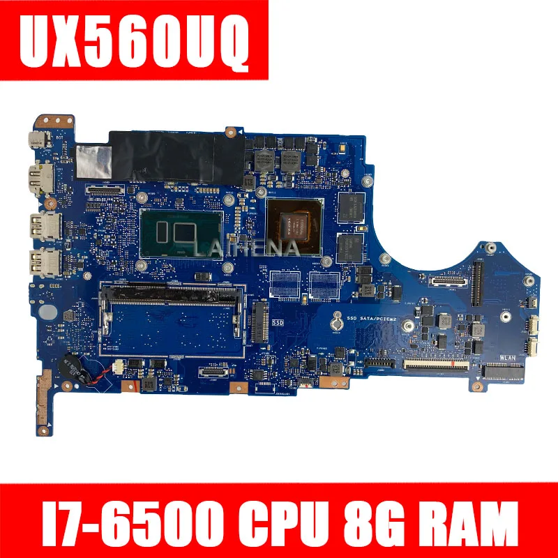 

UX560UQ mainboard For ASUS UX560 UX560U UX560UQK UX560UQ UX560UX laptop motherboard Tested Ok I7-6500CPU 8G RAM GT940M/2GB