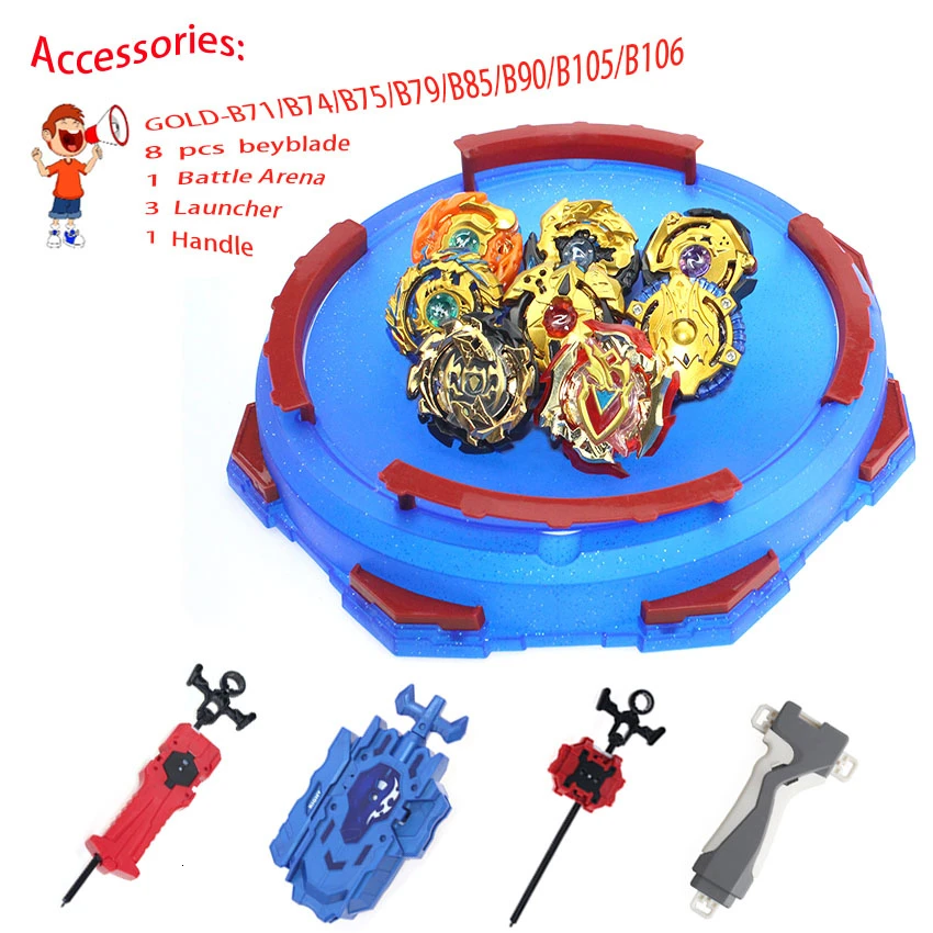 Toupie Beyblade Arena Металл Fusion Avec Lanceur Bayblade Bleyblade Burst с пусковым устройством дети Bey Blade лезвия игрушки для детей - Цвет: 8pcs
