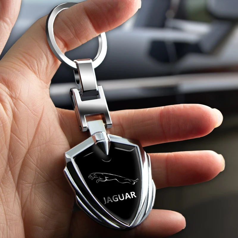 Car metal keychain waist hanging single ring anti-lost chain For Jaguar XF XE X-Type XJ F-Pace F-Type E-Pace I-PACE products |