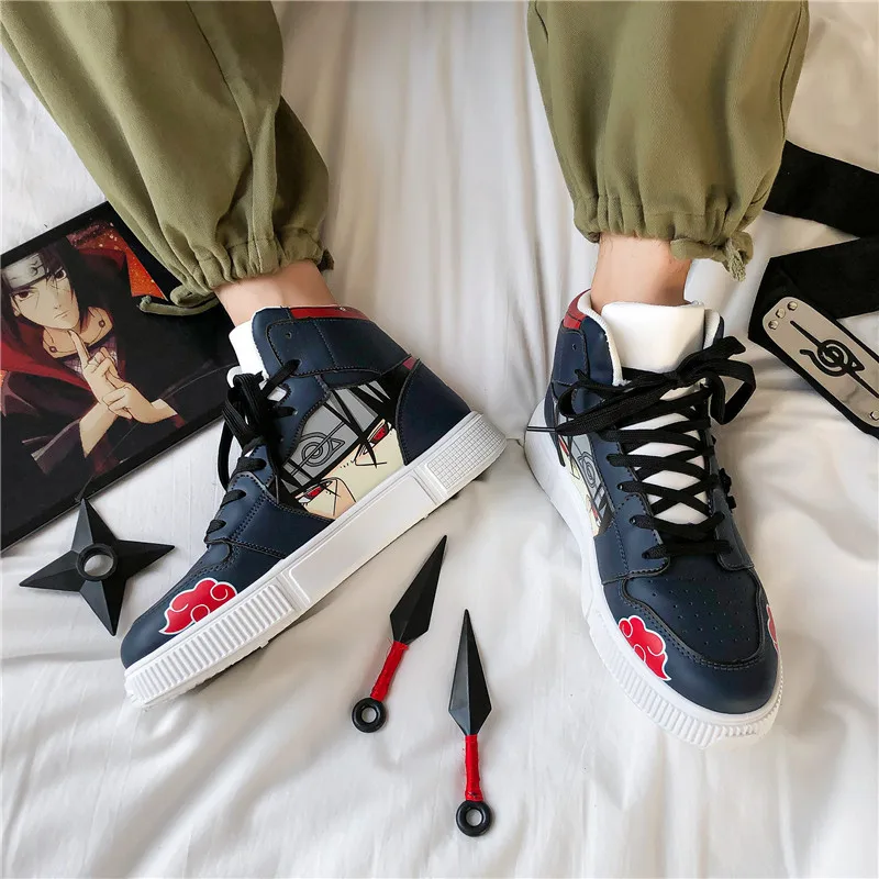 Unisex Fashion Shoes Anime Casual Shoes Men Hip Hop Shoes Fashion Clunky Sneakers For Men Vulcanize Shoes Sasuke Kakashi cosplay