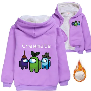 

Among US winter jacket coral velvet warmth toddler boys clothes baby cartoon coats Christmas clothing kids jackets for girls