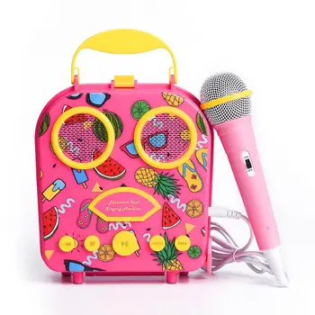 

Portable Carry Bag Kids Karaoke Machine Bluetooth Singing Speaker With Microphone Singing Machine Toy Gift For Children