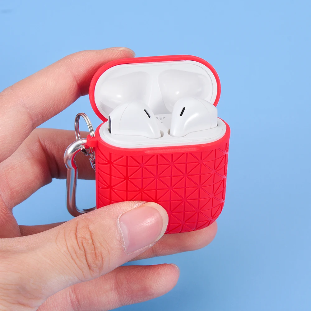 Силиконовый тпу чехол для AirPods защитный чехол для наушников изысканная текстура Bluetooth беспроводной чехол для наушников для Apple Airpods