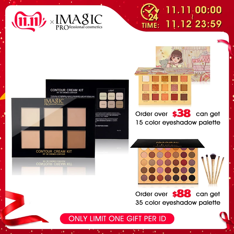 

IMAGIC Concealer Cream Palette Contour Kit Pro Makeup Palatte 6 Colors Concealer Face Primer Palette Face Makeup