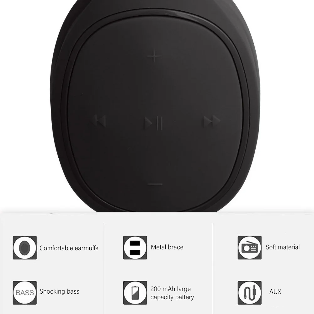 VJ087 Беспроводные Bluetooth 5,0 наушники стерео гарнитура с микрофоном удобно носить