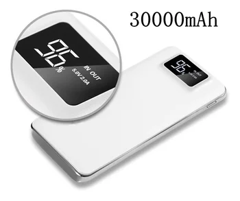 

For xiaomi iphone Really 30000mAh Power Bank double USB PowerBank Portable Charger External Battery For Samsung huawei poverbank