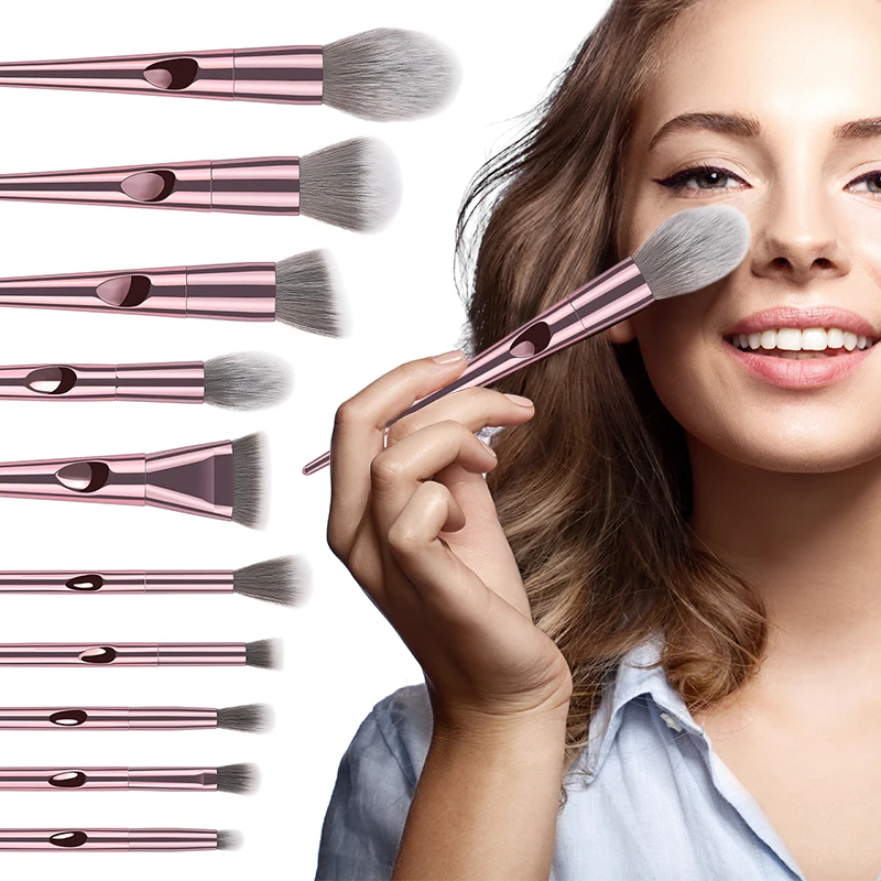 

10pcs Makeup Brushes Set For Foundation Powder Blush Eyeshadow Concealer Lip Eye Make Up Brush Cosmetics Beauty Tools