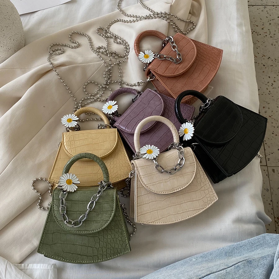 

Fashion Design Crossbody Bags 2020 New Small Women Bags Alligator Pattern Handbag PU Leather Hand Bag Ladies Chain Shoulder Bags
