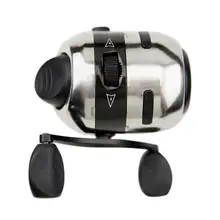 2 шт. прочная спинкаст Рыболовная катушка мини лук Рогатка стреляющая катапульта рыболовный спинкаст из нержавеющей стали материал катушка колесо