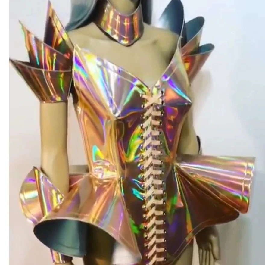 Futuristic Stage Dress, Gogo Costume Female, Stage Dance Costume