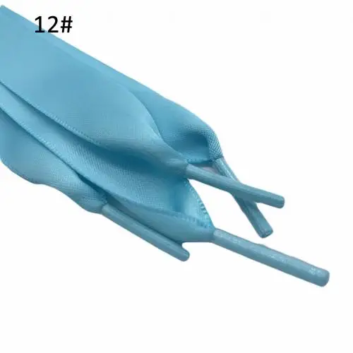 Light Blue 1 пара 120 см шнурки плоская популярная спортивная обувь со шнуровкой унисекс широкие глянцевые конфеты цвет шелковые ленты шнурки для кроссовок ремешок для обуви - Цвет: Light Blue
