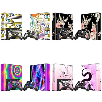

Green leaf skin stickers Vinyl Decal For XBOX 360 E Console and 2PCS Controller Skins Stickers