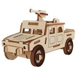 Автомобильный строительный комплект для деревянного ремесла DIY 3 D деревянная игра в сборке игрушка подарок для детей подарок на день