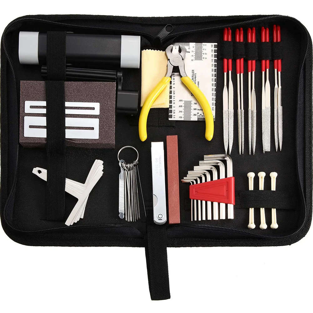 

Guitar Repairing Maintenance Tool Guitar Setup Kit with Bag for Ukulele Bass Mandolin Banjo 42PCS