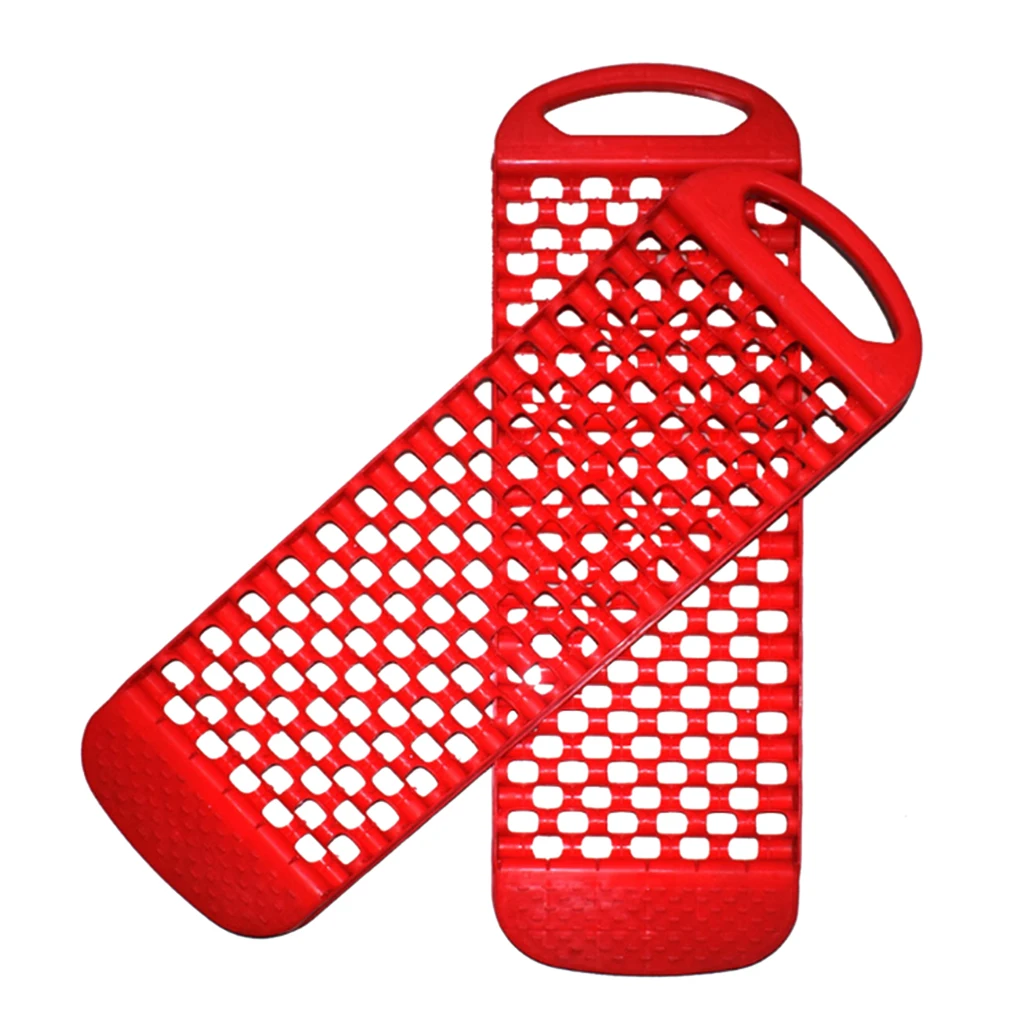 2 Pieces Track Mat for Ice Snow or Sand Ladder Emergency Traction for Vehicle Tires