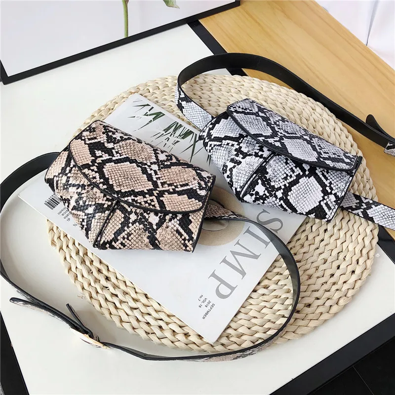 

Korean-style 2019 Autumn And Winter New Snakeskin Irregular Mobile Phone Change Wallet Women's Funny Fashion Mini Chest Pack Bel
