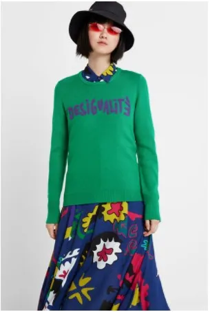 Carater espanhol новосс граус Impressos Blusas De Malha para o Outono e Inverno de