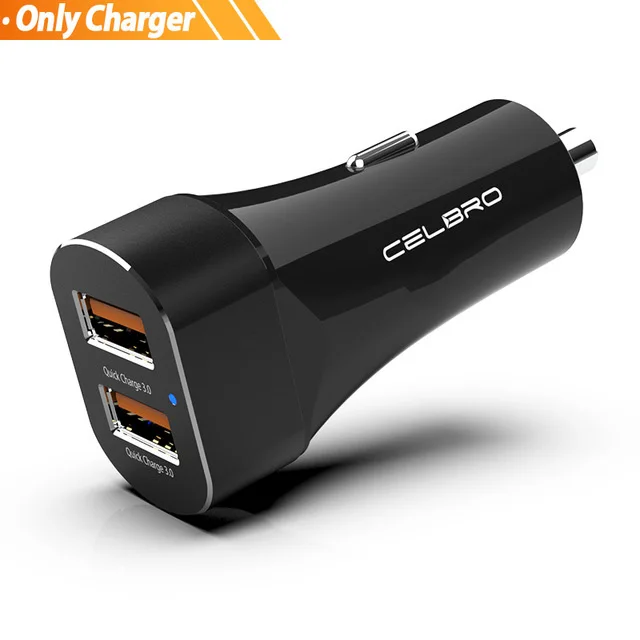 Автомобильное зарядное устройство Quick Charge 3,0 для мобильного телефона, двойное автомобильное зарядное устройство Usb Qc 3,0 2,0, адаптер быстрой зарядки, 2 порта, Usb зарядное устройство QC3.0 - Тип штекера: Only 1 car charger
