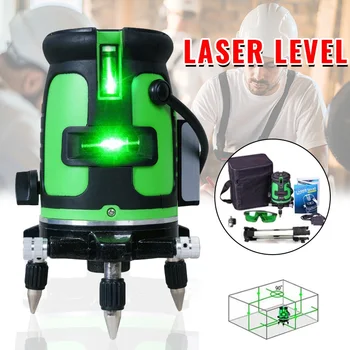 

New Laser Level 5 Lines 6 Points Vertical & Horizontal Rotary Laser Level Self Leveling Measuring Tools Device for Construction