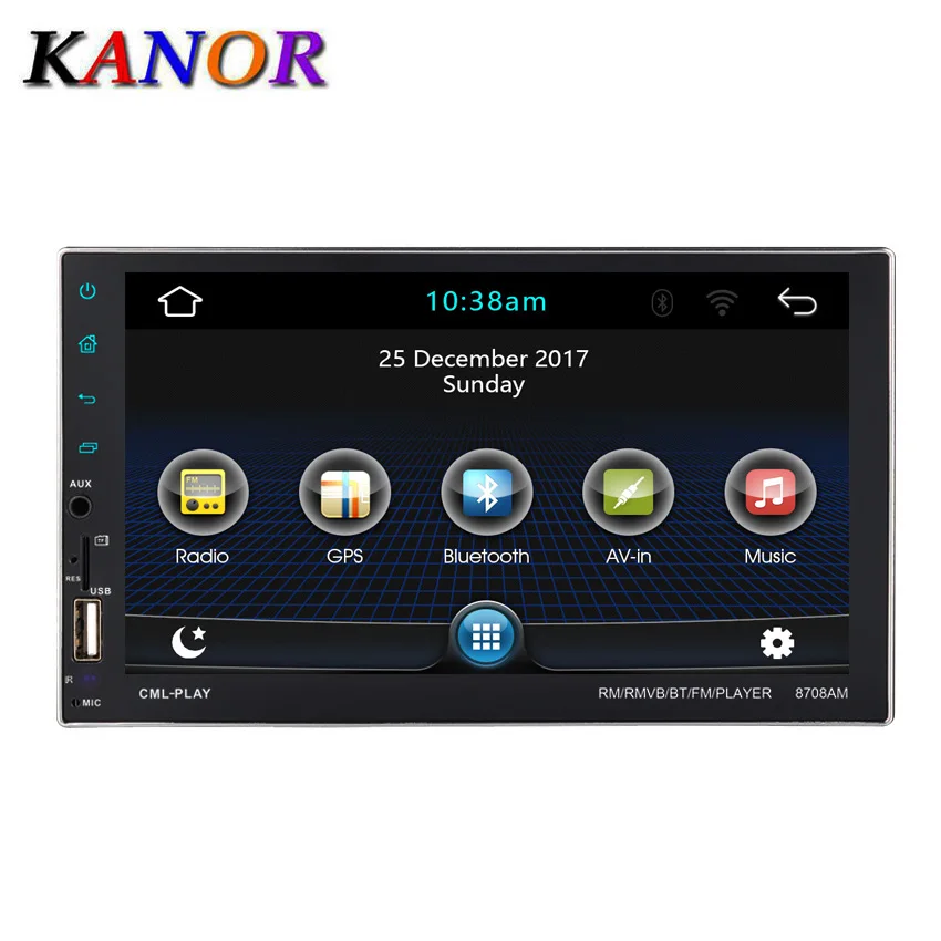 

KANOR 2din Universal 7" Android Car Radio Stereo GPS Navigation Bluetooth USB SD Car Multimedia Player Audio Player Autoradio