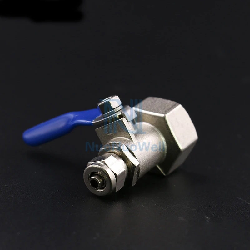 NuoNuoWell 4Pcs-Pack 1/2 ''резьба до 1/4'' быстрое соединение медный клапан PE труба вставка шаровой клапан переключатель очистка воды