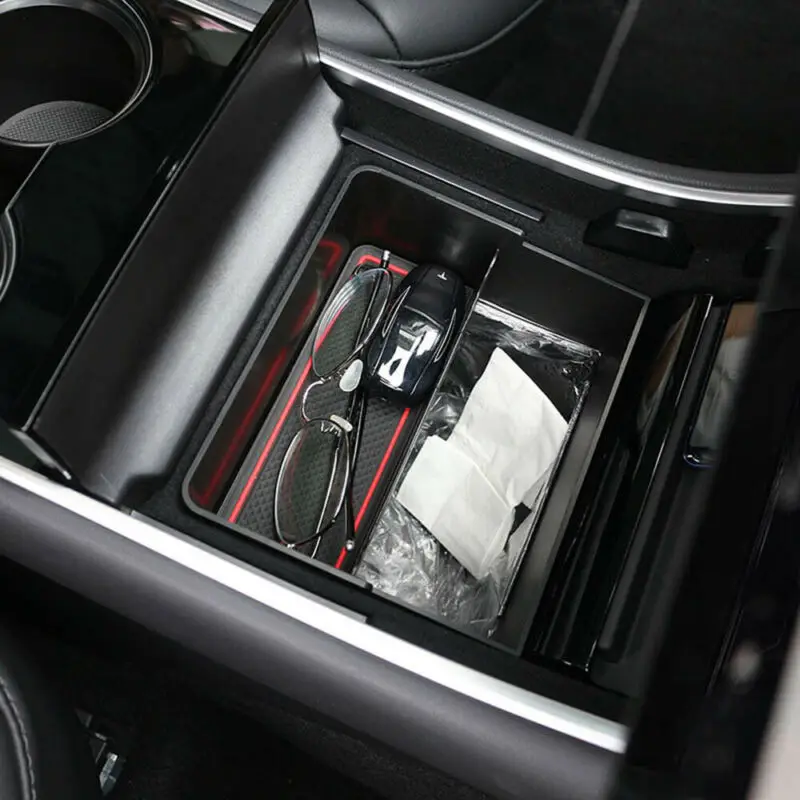 Автомобильная центральная консоль 2 уровня хранение мусора Коробка лоток для мусора для Tesla модель 3 автомобильный мусорный лоток для хранения
