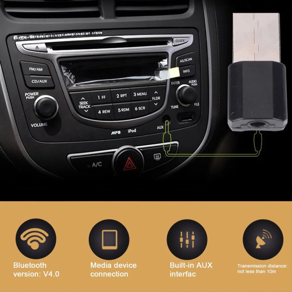 Мини USB Bluetooth адаптер V4.0 AUX Bluetooth ключ Музыкальный звуковой приемник для ПК компьютерный приемник адаптер передатчик