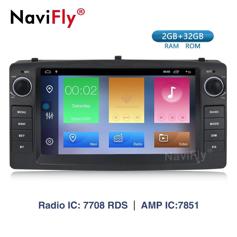 buy DSP 2 din Android 9.0 car dvd player For Toyota Corolla E120 BYD F3 multimedia player stereo GPS radio navigation RDS DVR