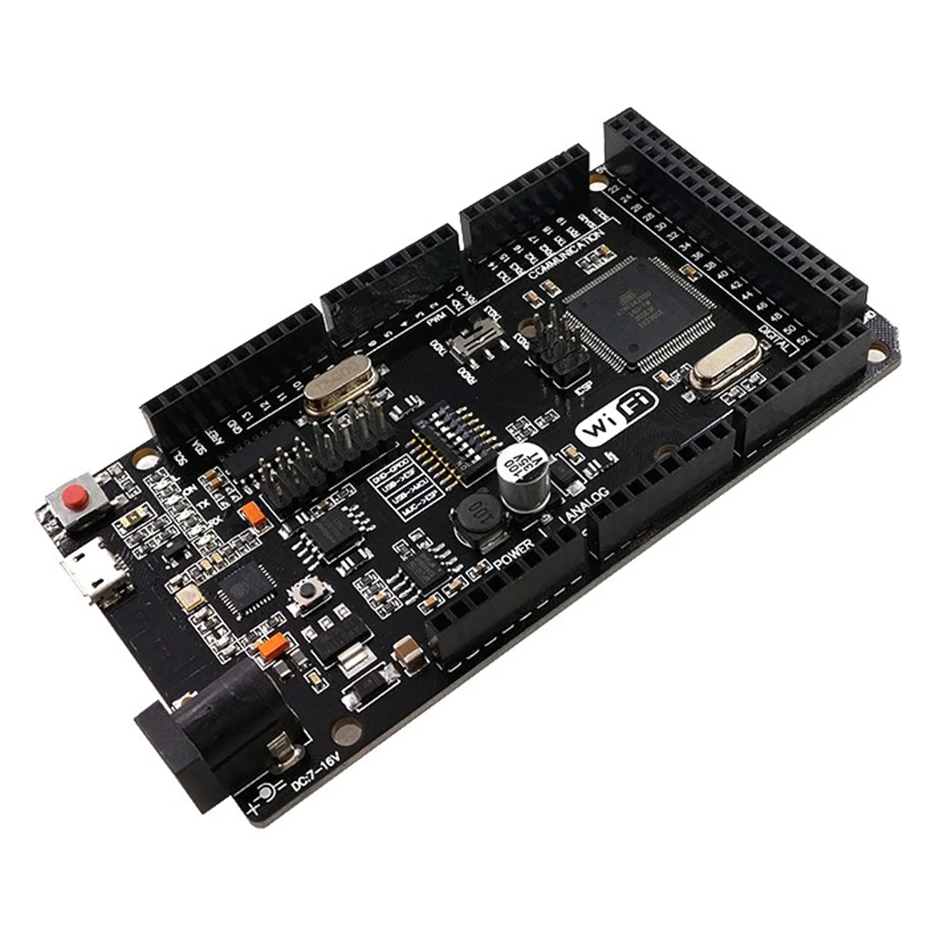 Mega2560 + Wi Fi R3 ATmega2560 ESP8266 32 Мб памяти Φ CH340G. Совместим с Arduino Mega NodeMCU Для MEGA