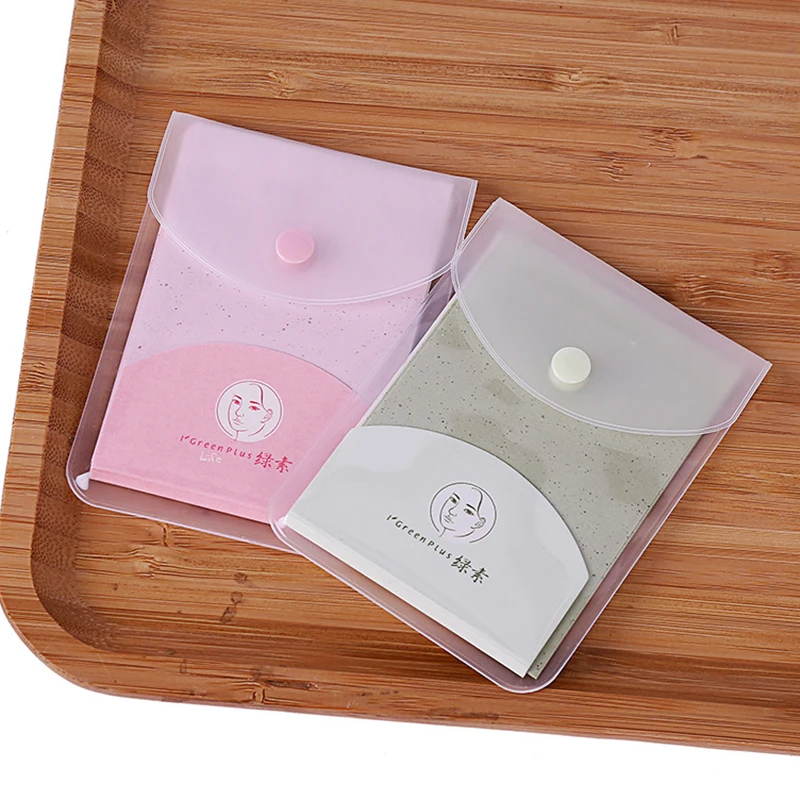 160Pcs Protable Facial Absorbent Paper Oil Control Wipes Green Tea Sheet Oily Face Blotting Matting Tissue Makeup Facial Clean face oil absorbing paper