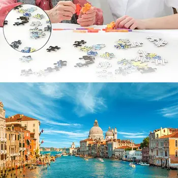 

1000pcs/set Adult Puzzles Landscape Bay Castle Style Toy Learning Intellective Games Stress Relief AC889