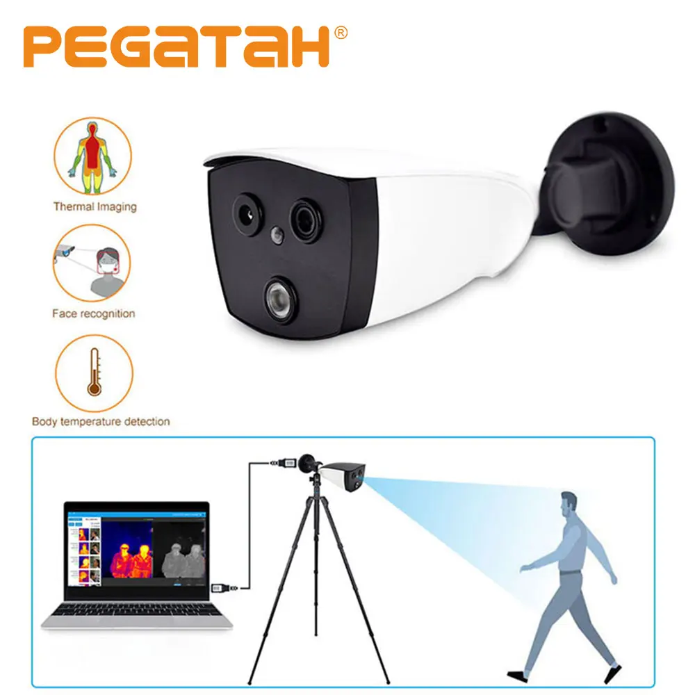 US $1.174.04 1080P IP Camera AI Human Body Temperature indicator Thermal Binocular Camera for Fever Detection thermal imaging cameras
