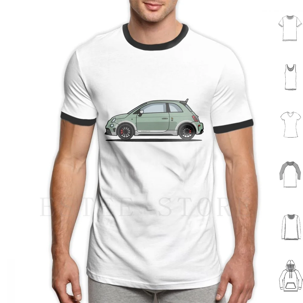 Abarth 695 70Th Anniversario T Shirt Stampa Cotone Abarth 500