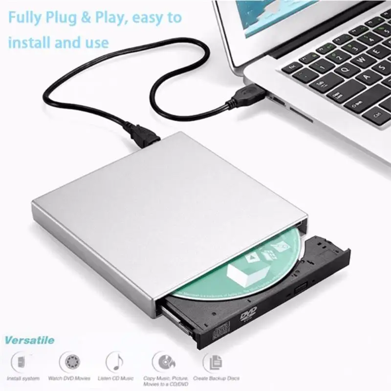 Оптический привод USB 2 0 внешний CD/DVD проигрыватель RW записывающее устройство