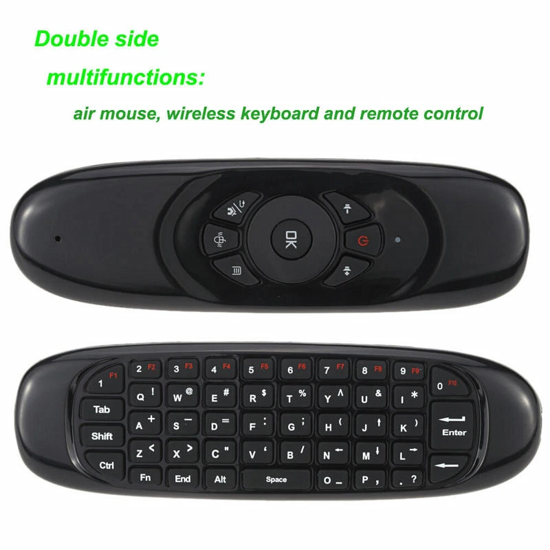 Беспроводная клавиатура C120 Английский Русский 2,4G RF Air mouse пульт дистанционного управления с голосовой подсветкой для Android Smart tv Box X96 MAX