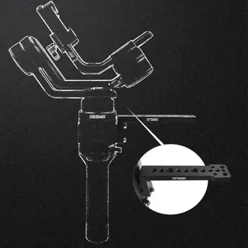 

Black Camera Bracket Adapter 1/4" Extended Long Board Part Set For DJI Ronin SC