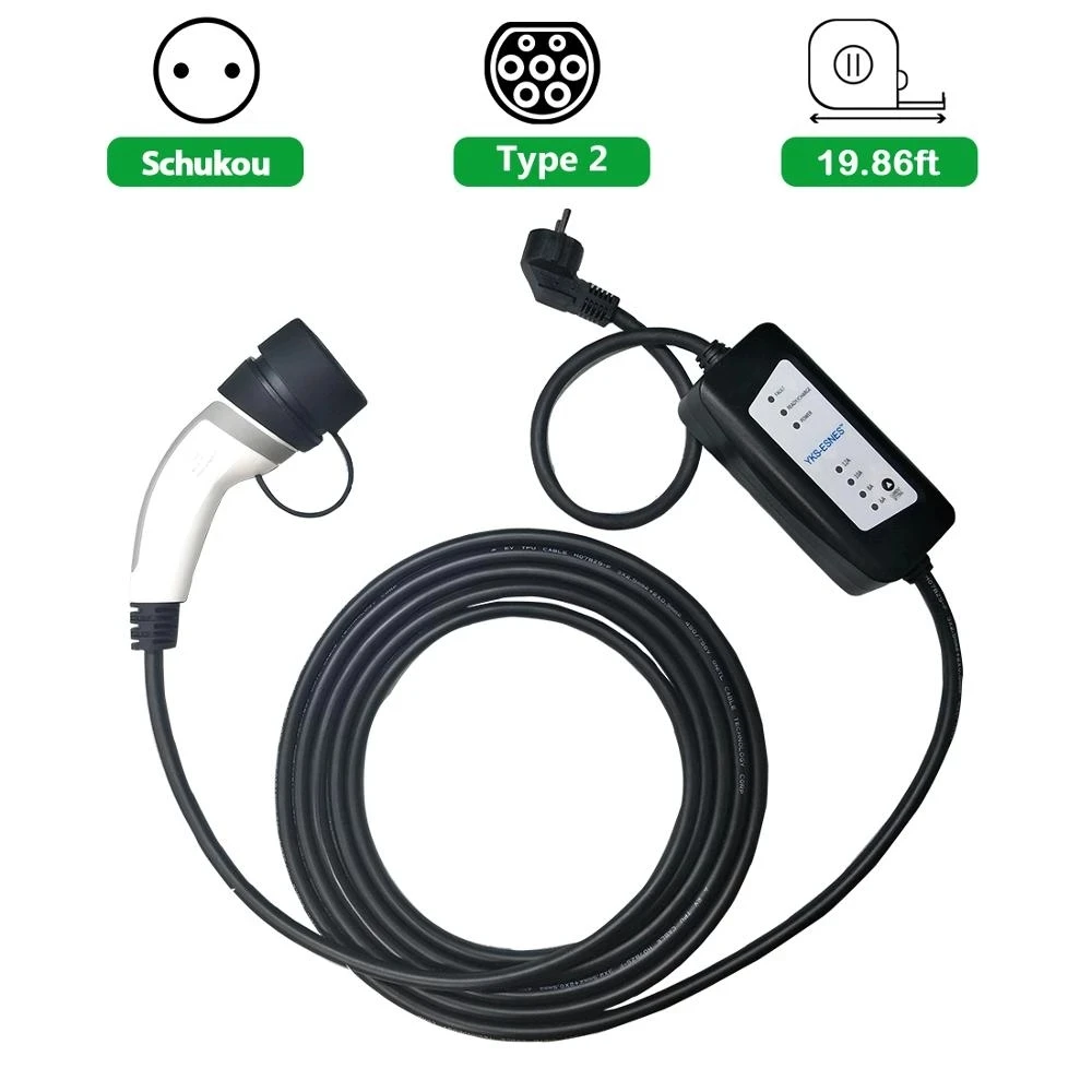 3 шт. регулируемое 16 А EVSE IEC 62196 Тип 2 EV зарядное устройство регулируемый ток 10 8
