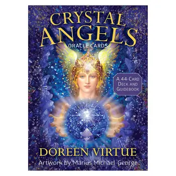 

44PCS Crystal Angel Oracle Cards Durable Fashionable Tarot Cards with Beautiful Painting