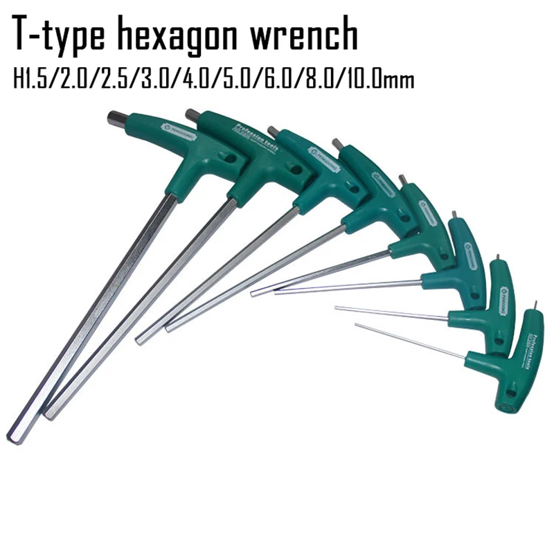 

Hot Hex Wrench Hand Tools Durable Home Use Smooth Allen Key Repair Screwdriver Flat Plastic Socket T-Handle Screws Hardware