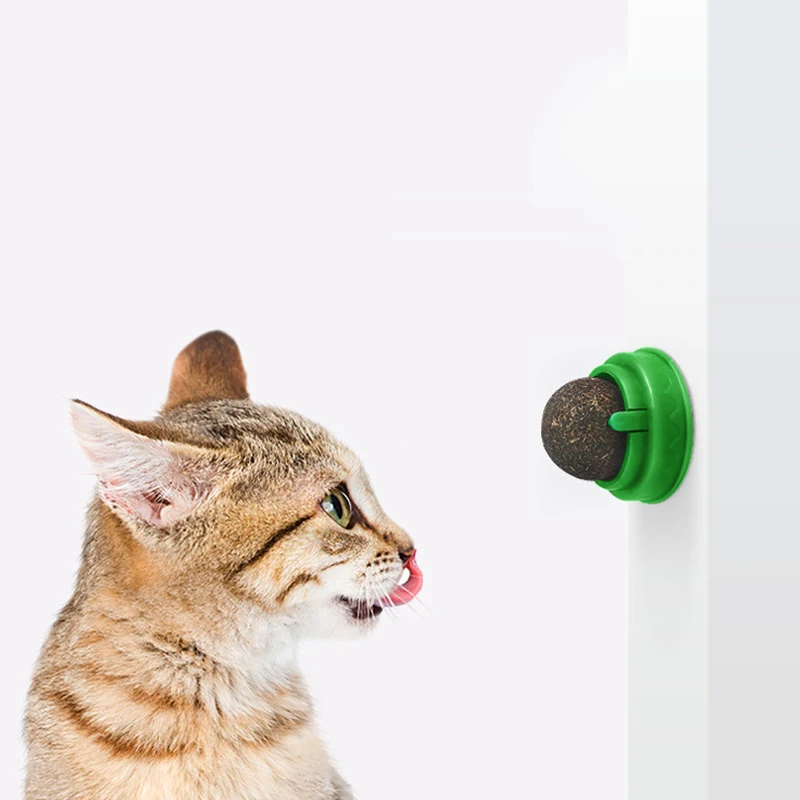 1/4pcs Natural Cat Catnip Toy Pet Treat Balls Pet Catnip Toys Interactive Cats Teeth Cleaning Supplies Can Be Sticky On Wall