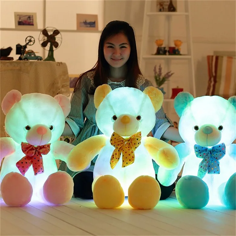 

Cute Colorful Music Sensing Shining Double Color ling jie bear Doll Girlfriend Birthday Gift Valentine's Day Gift