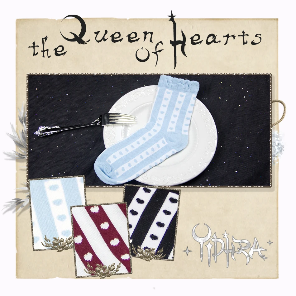 Милые хлопковые носки «Королева сердец» в стиле «лолита»