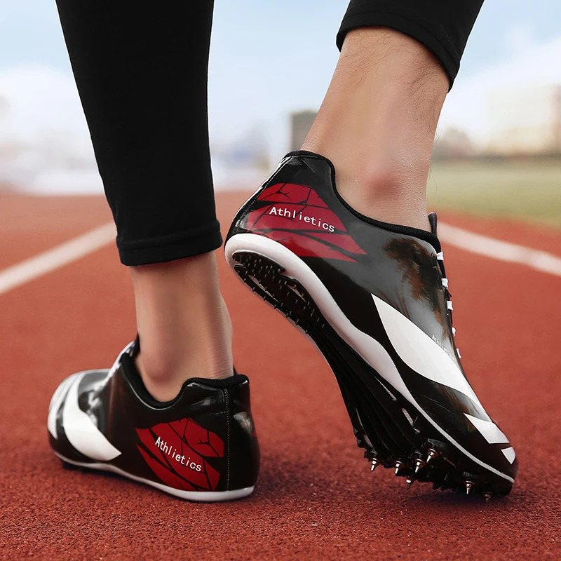 Мужская, женская, детская спортивная обувь с шипами, легкая беговая Обувь с шипами для мальчиков и девочек, тренировочные гоночные кроссовки