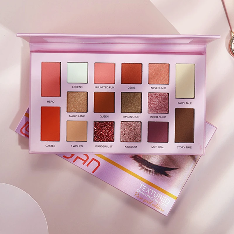 

Shimmer Highlighter Blush Nude Makeup Pallete 16 Color Glitter Matte Eyeshadow Palette Makeup Waterproof Cosmetics NEW