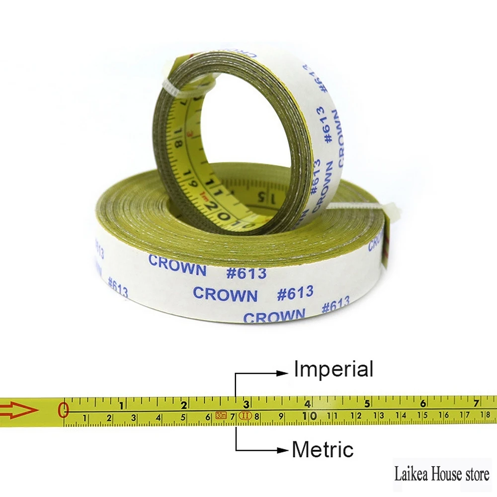 

Self Adhesive Inch Metric Ruler Miter Track Tape Measure Steel Miter Saw Scale For T-track Router Band Saw Woodworking Tool