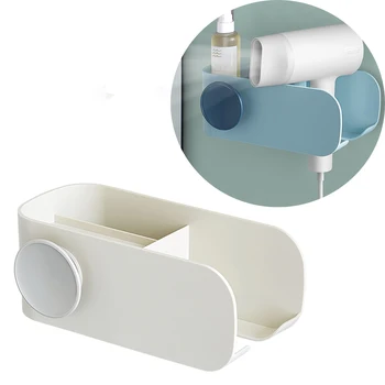 

Hair Dryer Storage Rack Bathroom Wall Shelf Hair Dryer Rack with Bathroom Accessories Dressing Rack Multifunction