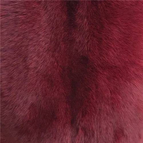 Wine red Женское зимнее плотное меховое пальто роскошный короткий стиль Новое поступление шуба из натурального Лисьего меха высокое качество натуральный Лисий мех пальто - Цвет: Wine red