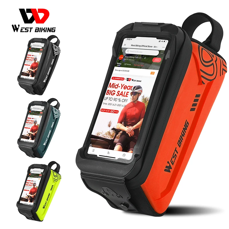 Sacoche de vélo pour téléphone 6,7 pouces, support de cadre de vélo