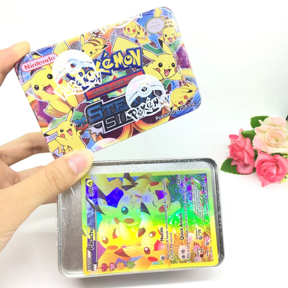 42 карты в коробке новинка Покемон английская версия Ptcg коллекционная карточная