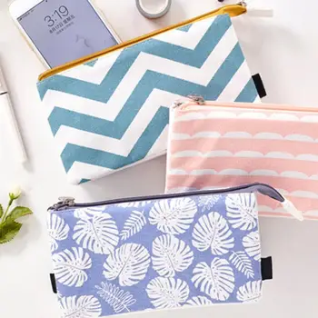 

Stationery Pouch Pencil Case School Big Capacity 3 Layers Compartment Canvas Multifunctional Portable Storage Organizer Office